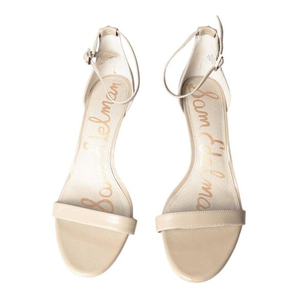 SAM EDELMAN Pattie Tan Patent Leather Heeled Sandals Size 10M - Picture 4 of 7